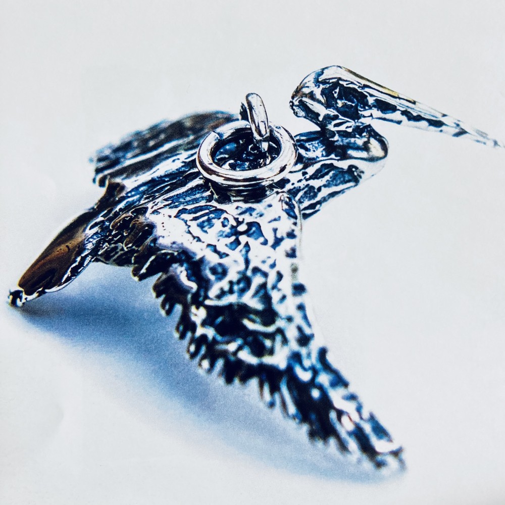 Brown Pelican pendant, by Bob Fowler